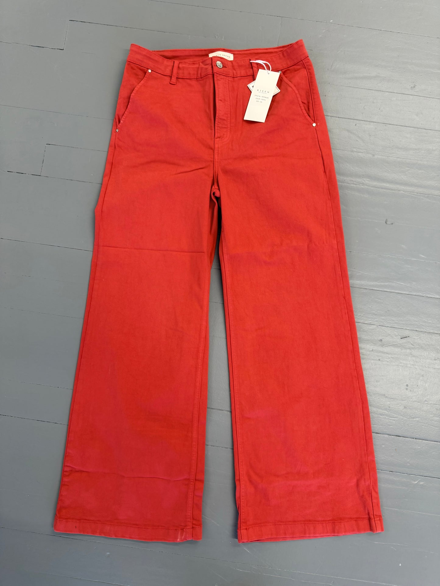 The Watch Me Work High-Rise Wide Pants (Fiesta) Risen Brand