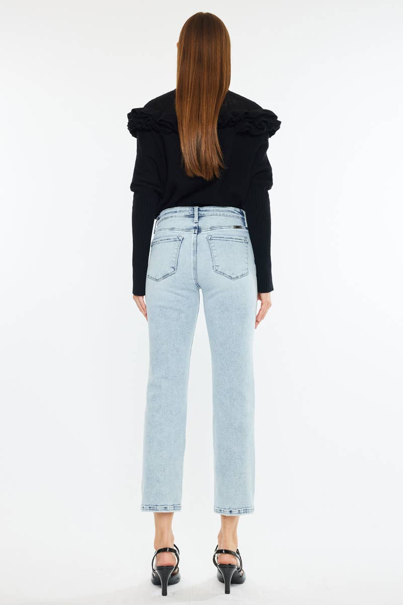 Wild One's Harbor Blue Crop Straight Jeans