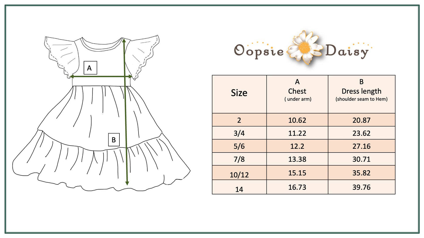 Kids Boho Rainbow Stripe Spring Easter Flutter Sleeve Dress