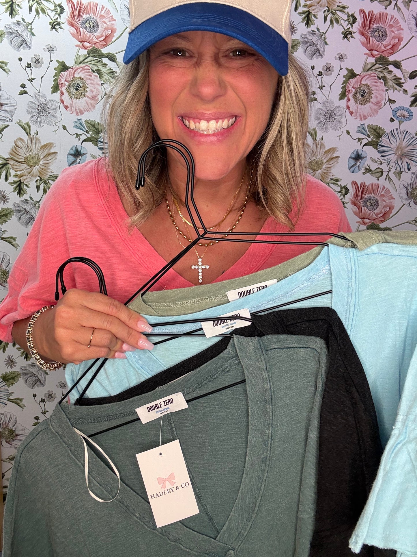 Oversized V-Neck Short Sleeve Top