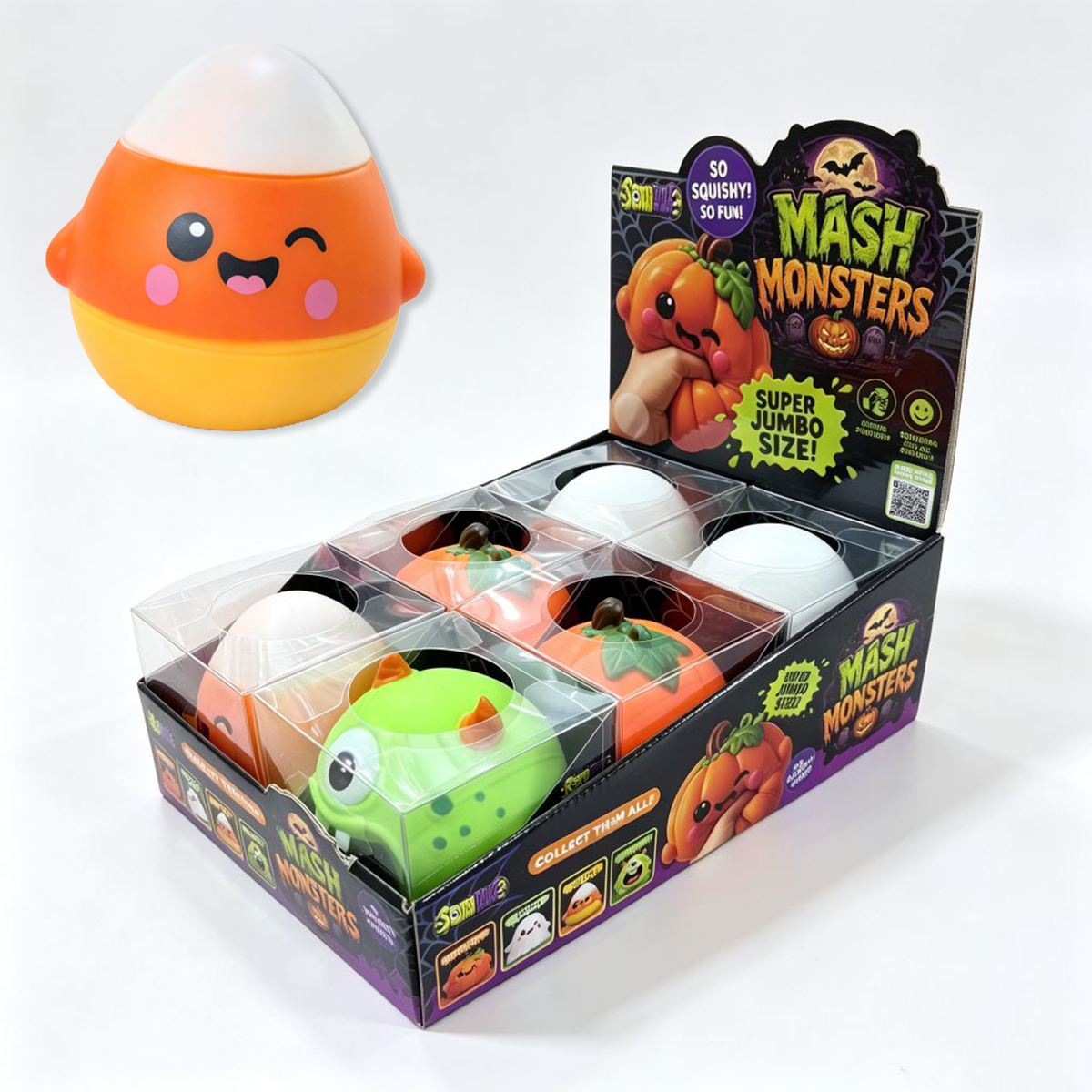 Fun Doh JUMBO Halloween Monsters Squishy Toy - 6/Display: Wholesale Price