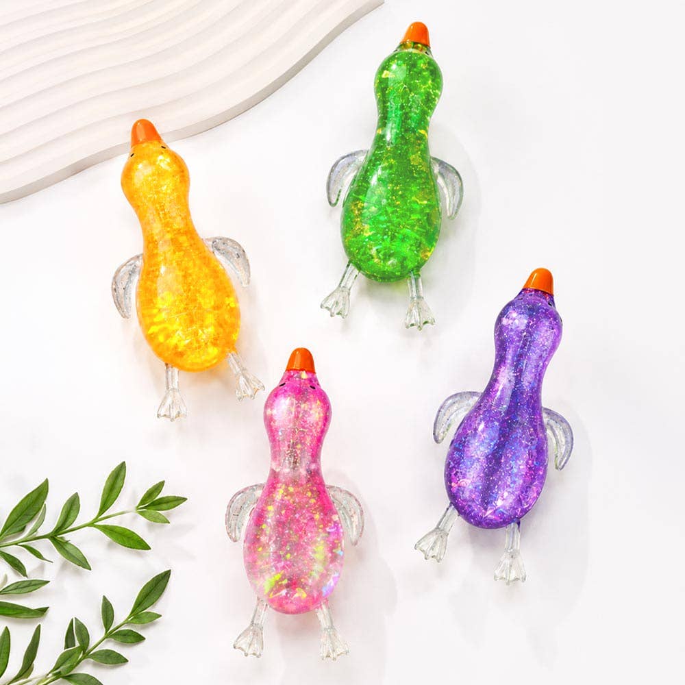 Glitter Duck Squeeze Squishy Stress Relief Toy