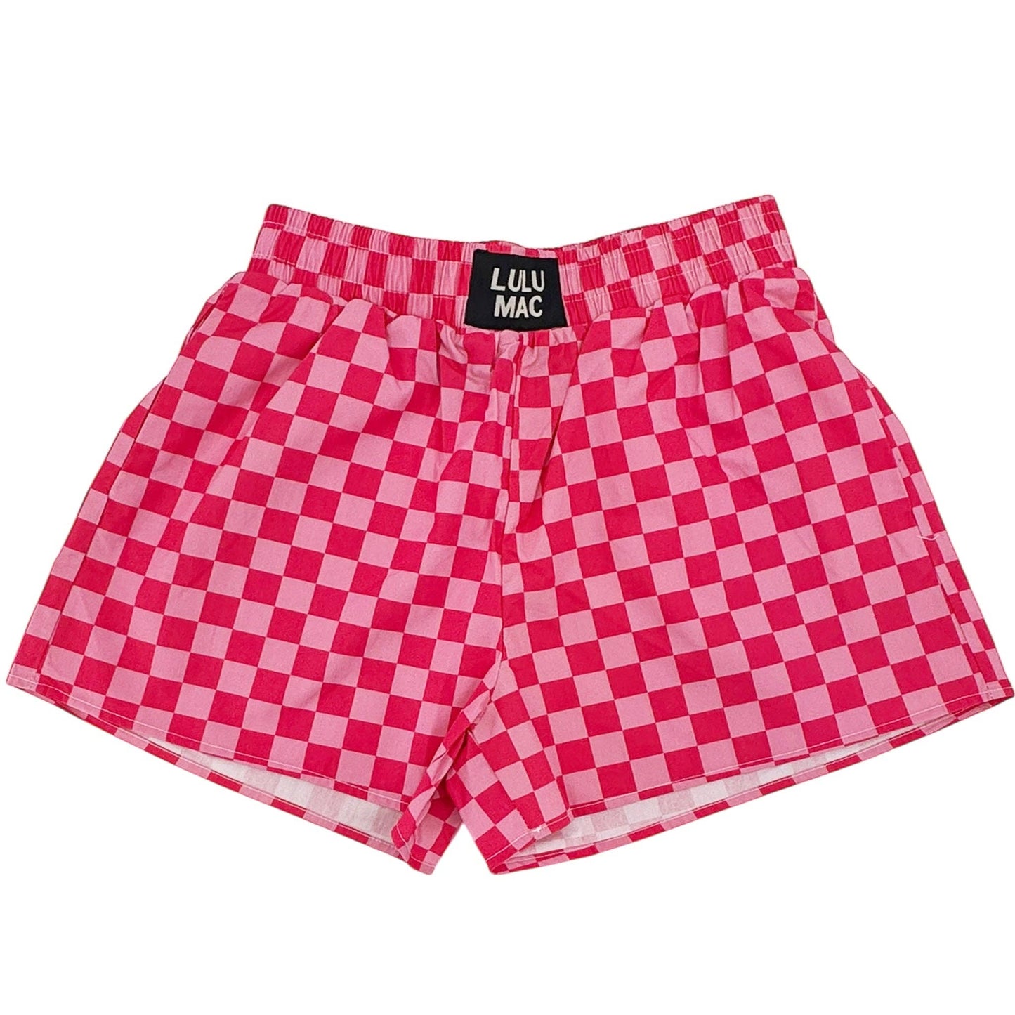 Lulu Mac BXCK-PINK/PINK CHECK BOXER SHORT