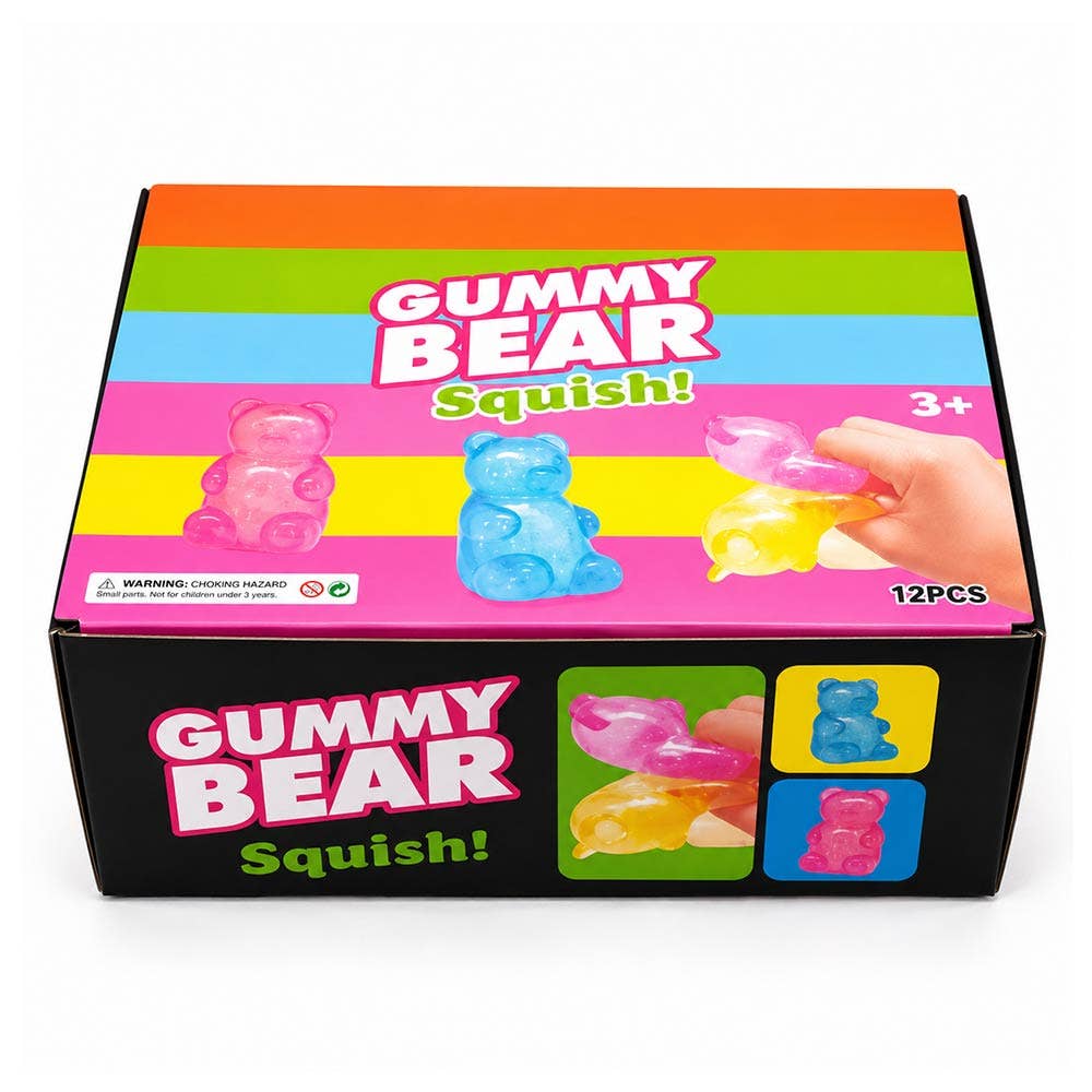 Glittered Gummy Bear Squeeze Stress Relief Toy