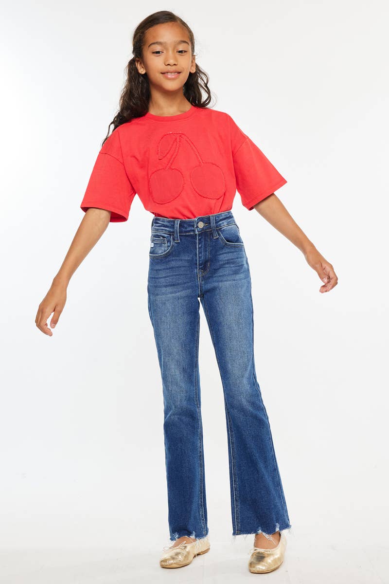 YOUTH OPEN PACK HIGH RISE BOOTCUT JEANS KANCAN