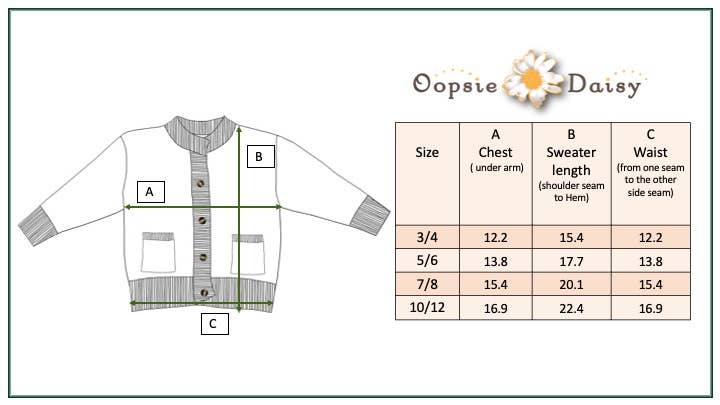 Kids Leopard Button Pocket Cardigan Fall Winter Sweater: 3/4