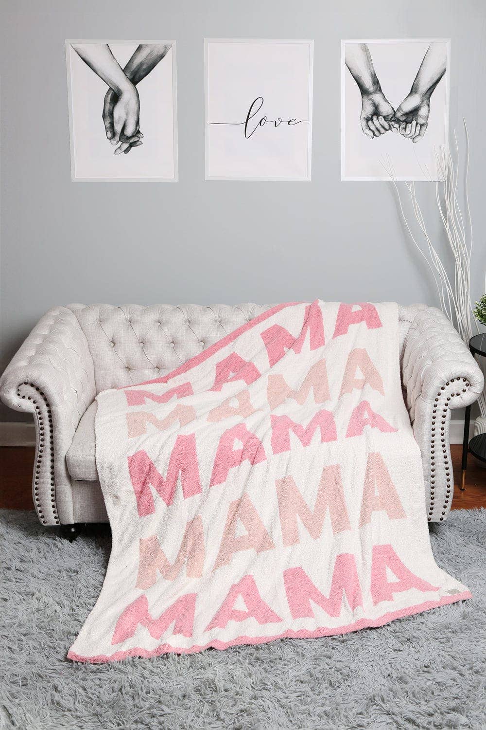 Super Lux Multi Tone Mama Throw Blanket: Pink