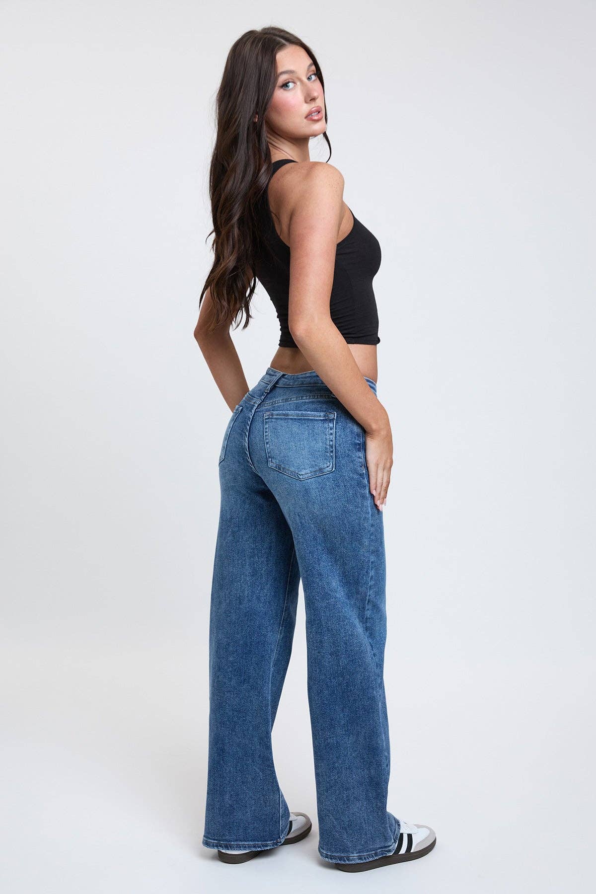 Luxe Bella Wide Leg Jeans MEDIUM WASH