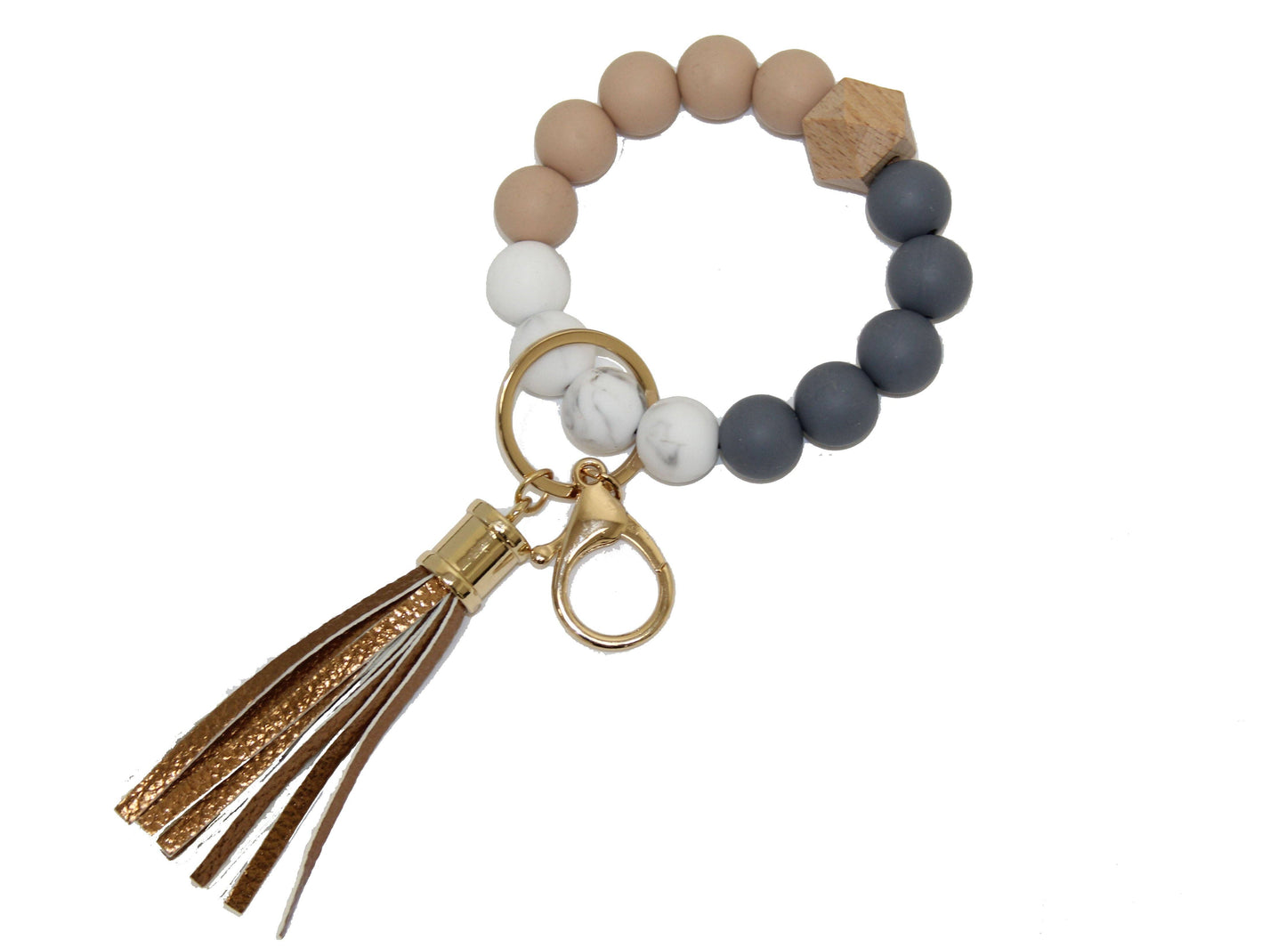 Beaded Keyring/Keychain Bracelet