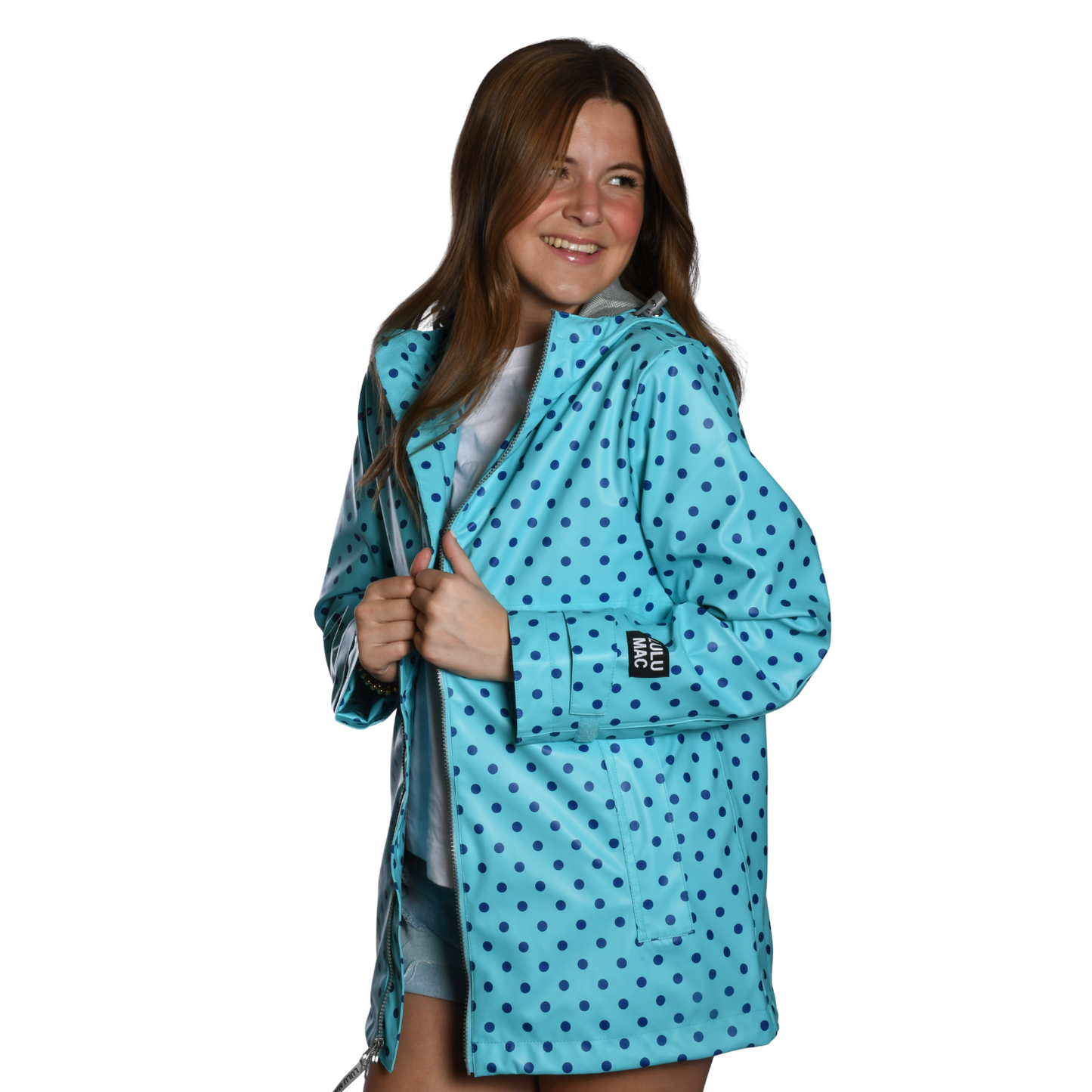 Lulu Mac Blue/Navy Raincoat: Blue/Navy