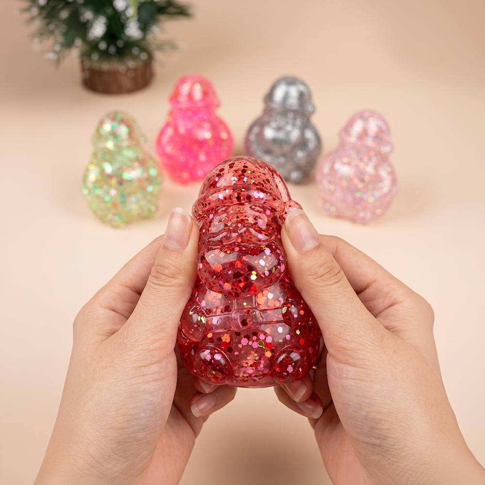 Glitter Christmas Santa Squeeze