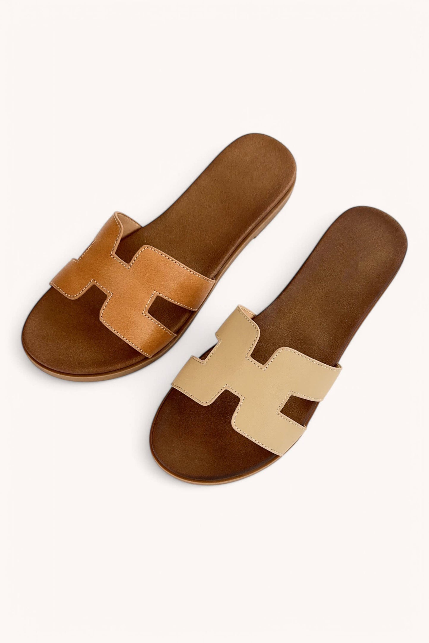 Hermmie Slip on Sandals Tan