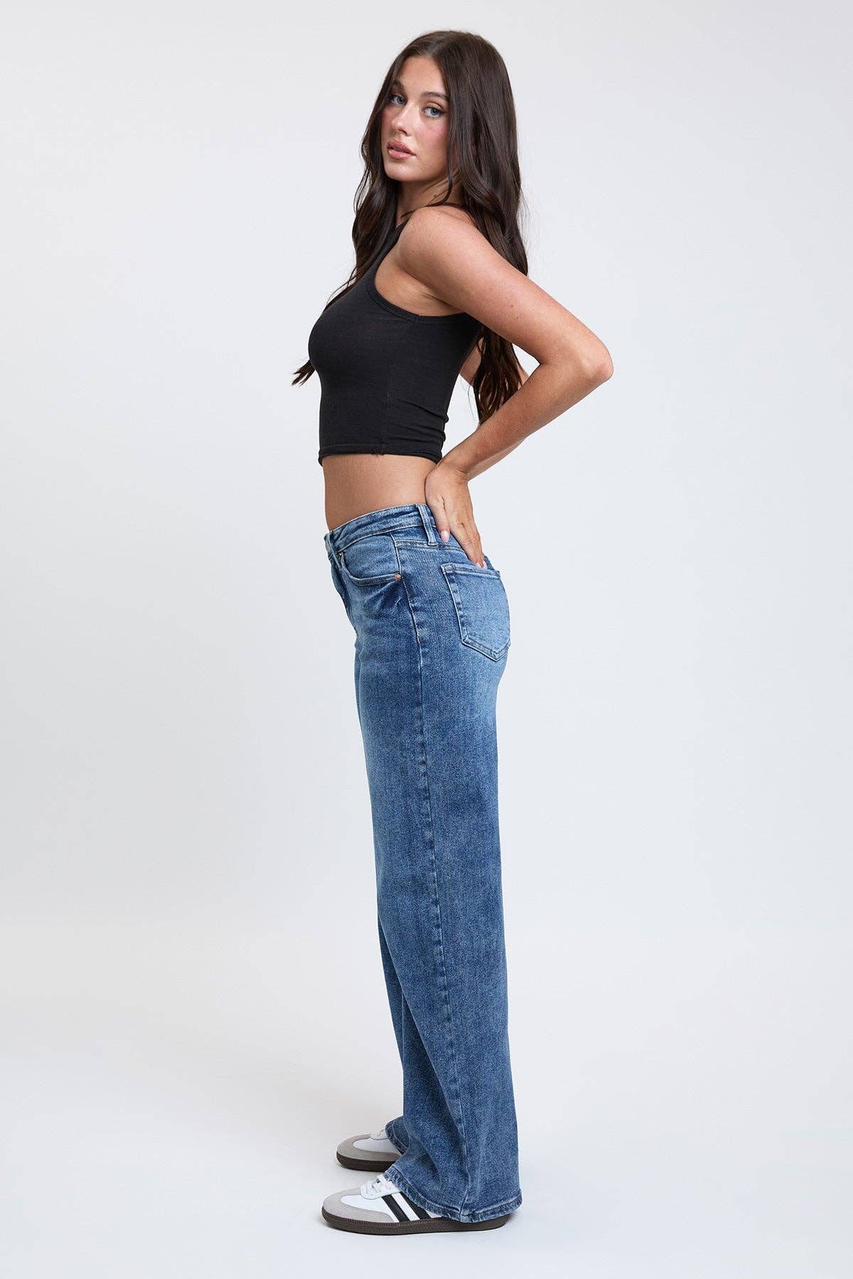 Luxe Bella Wide Leg Jeans MEDIUM WASH