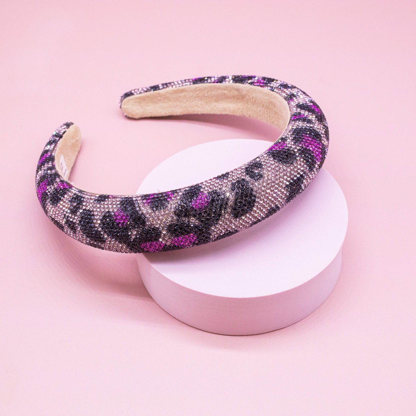 Rhinestone Headband - Kids Leopard Animal Print Hair Band