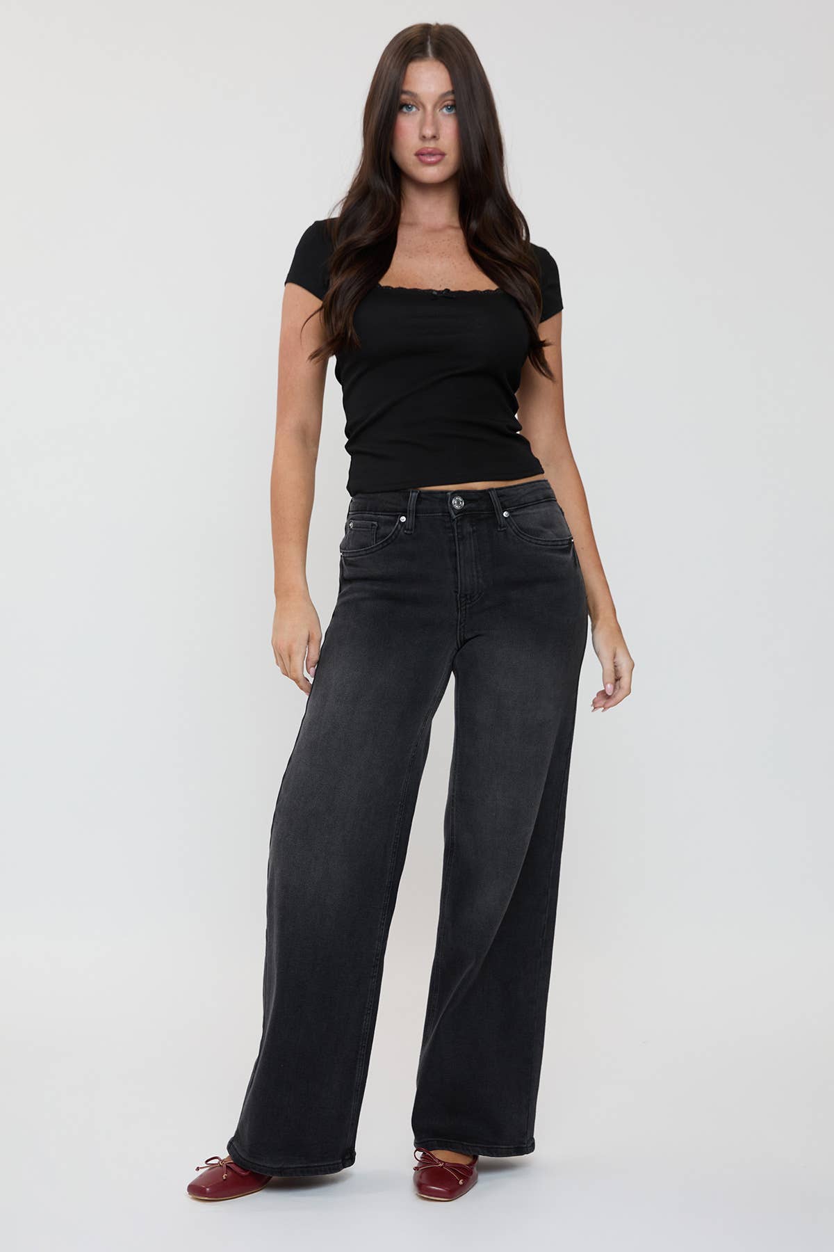 Luxe Bella Wide Leg Jeans MEDIUM WASH