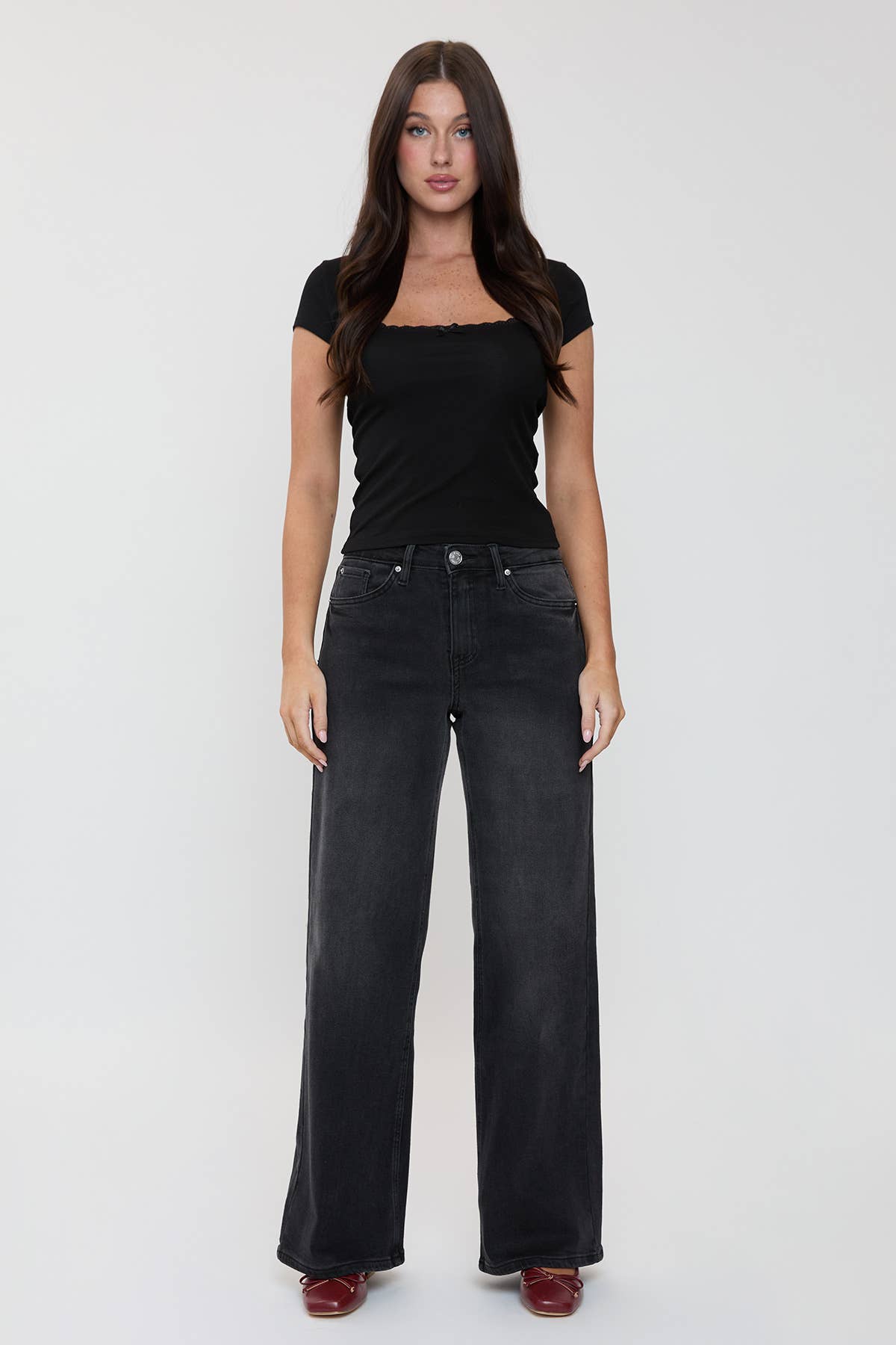 Luxe Bella Wide Leg Jeans MEDIUM WASH