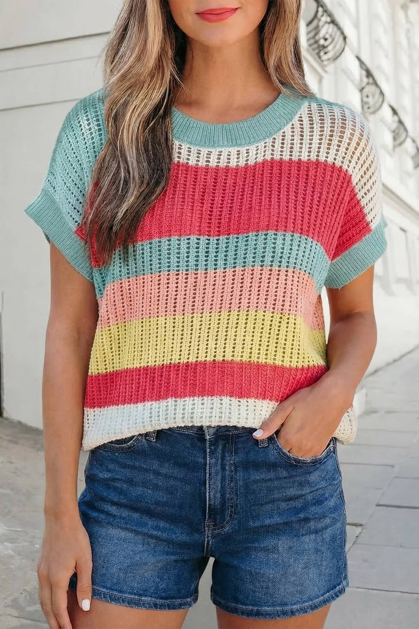 Sunset Stitches Sweater 🌸