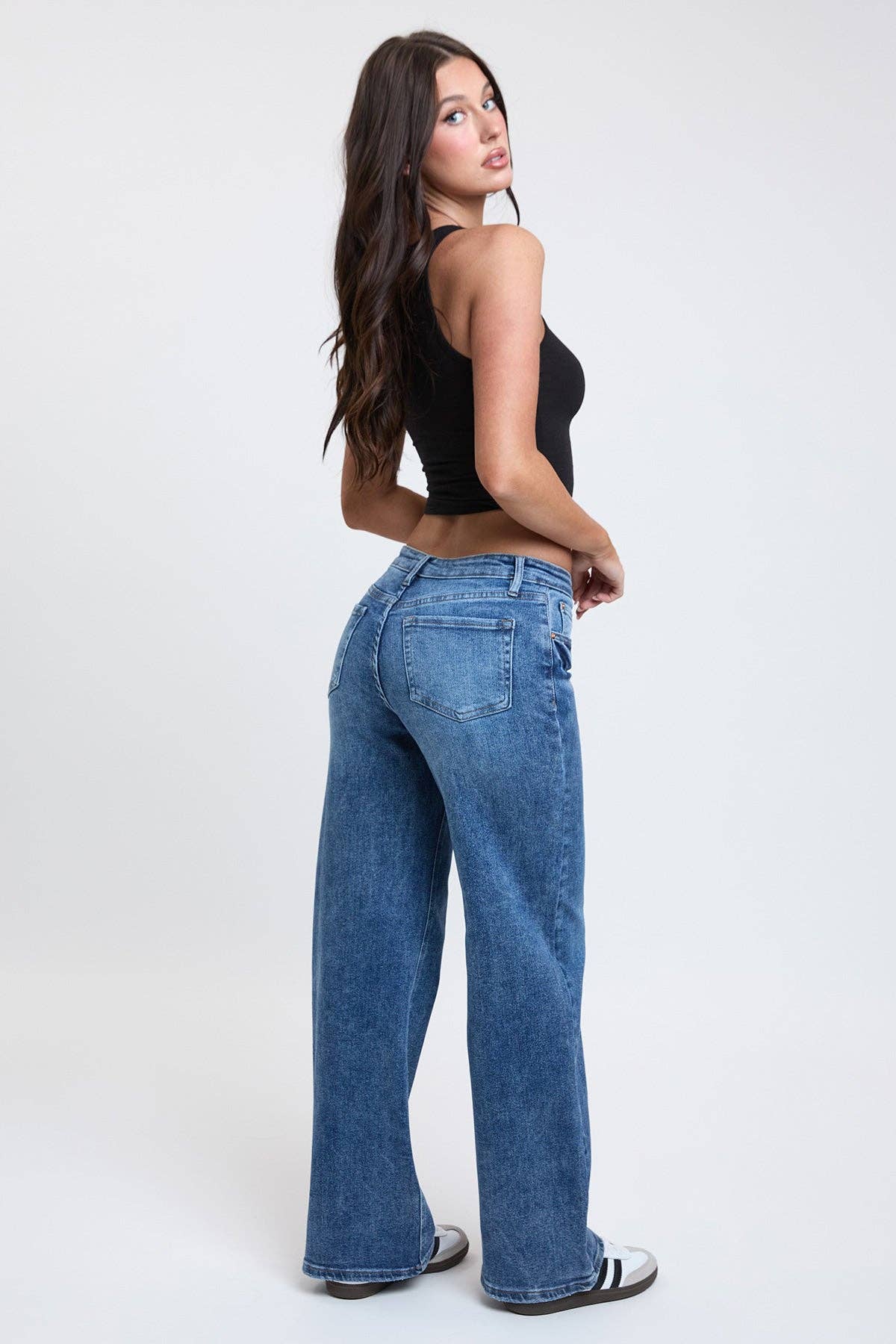 Luxe Bella Wide Leg Jeans MEDIUM WASH