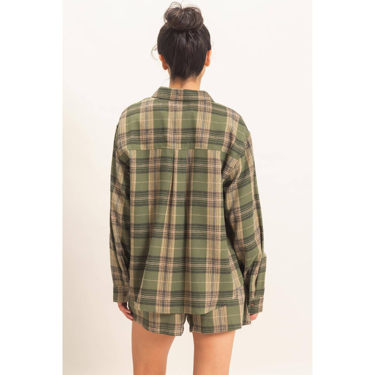 Falling For You Long Sleeve Plaid Button Up