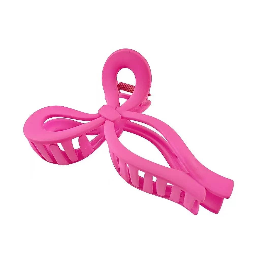Pink Bow Hair Clip