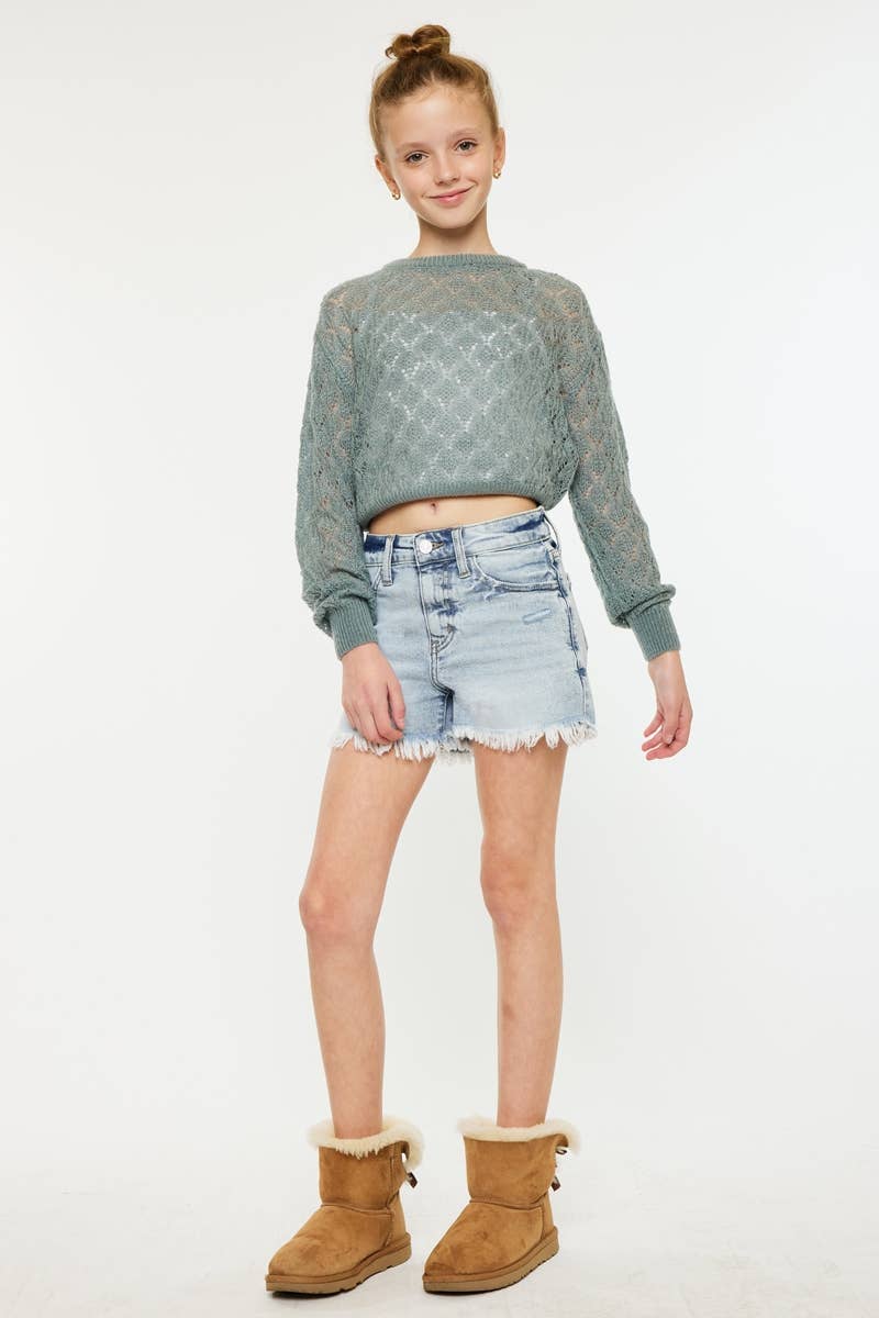 THE RACHELLE HIGH RISE MOM SHORTS KANCAN YOUTH
