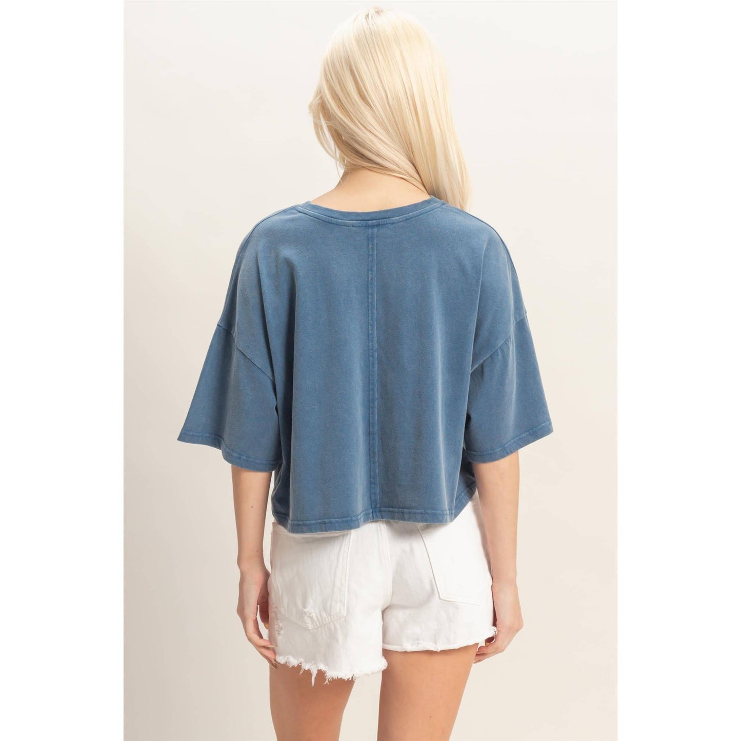 Raw Edge Star Patch Crop