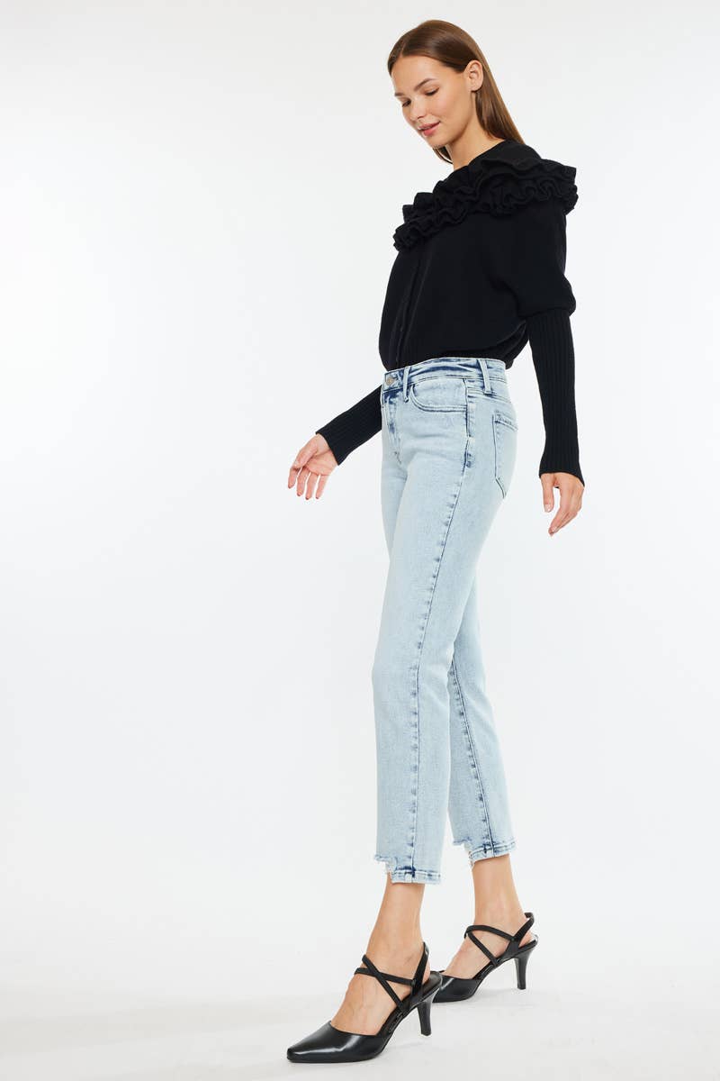 Wild One's Harbor Blue Crop Straight Jeans