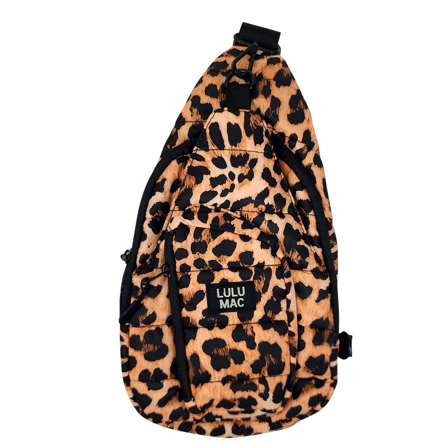 Lulu Mac Puffer Sling Bag-Leopard