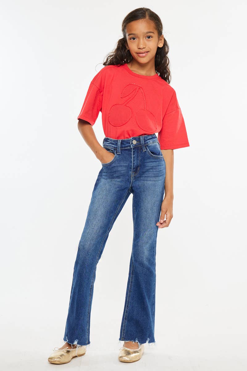 YOUTH OPEN PACK HIGH RISE BOOTCUT JEANS KANCAN