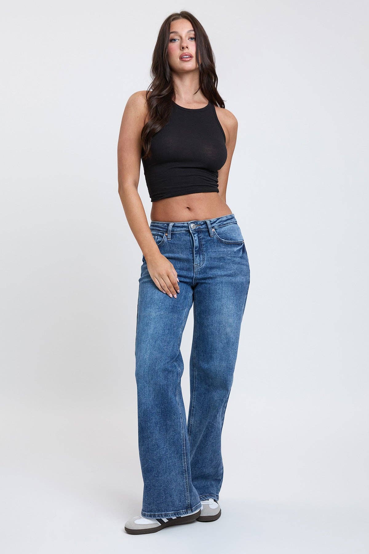 Luxe Bella Wide Leg Jeans MEDIUM WASH