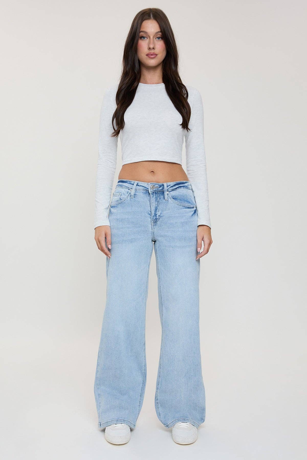Luxe Bella Wide Leg Jeans LIGHT