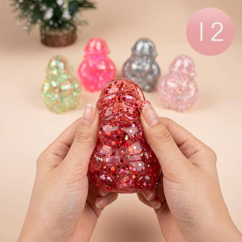 Glitter Christmas Santa Squeeze