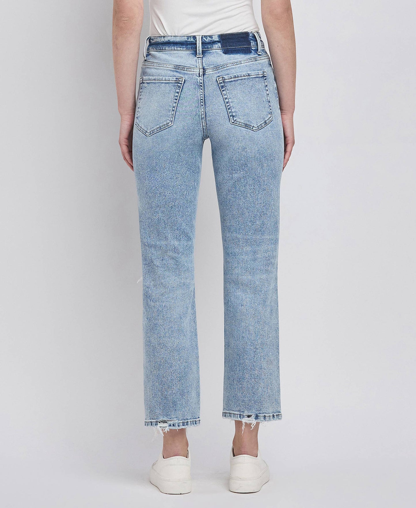 The Distressed Darling High Rise Straight Jean