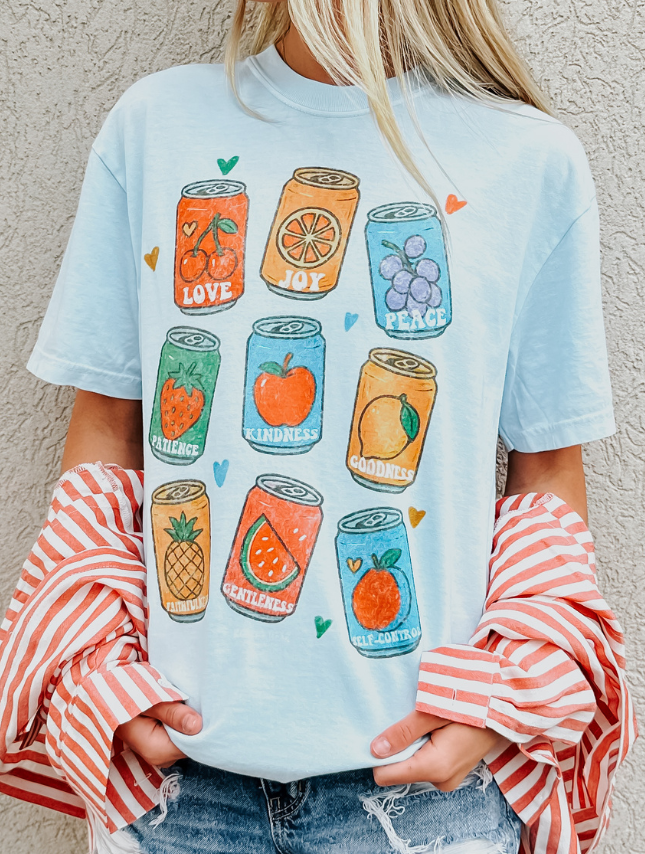Flavor of Faith Tee ADULT Chambray