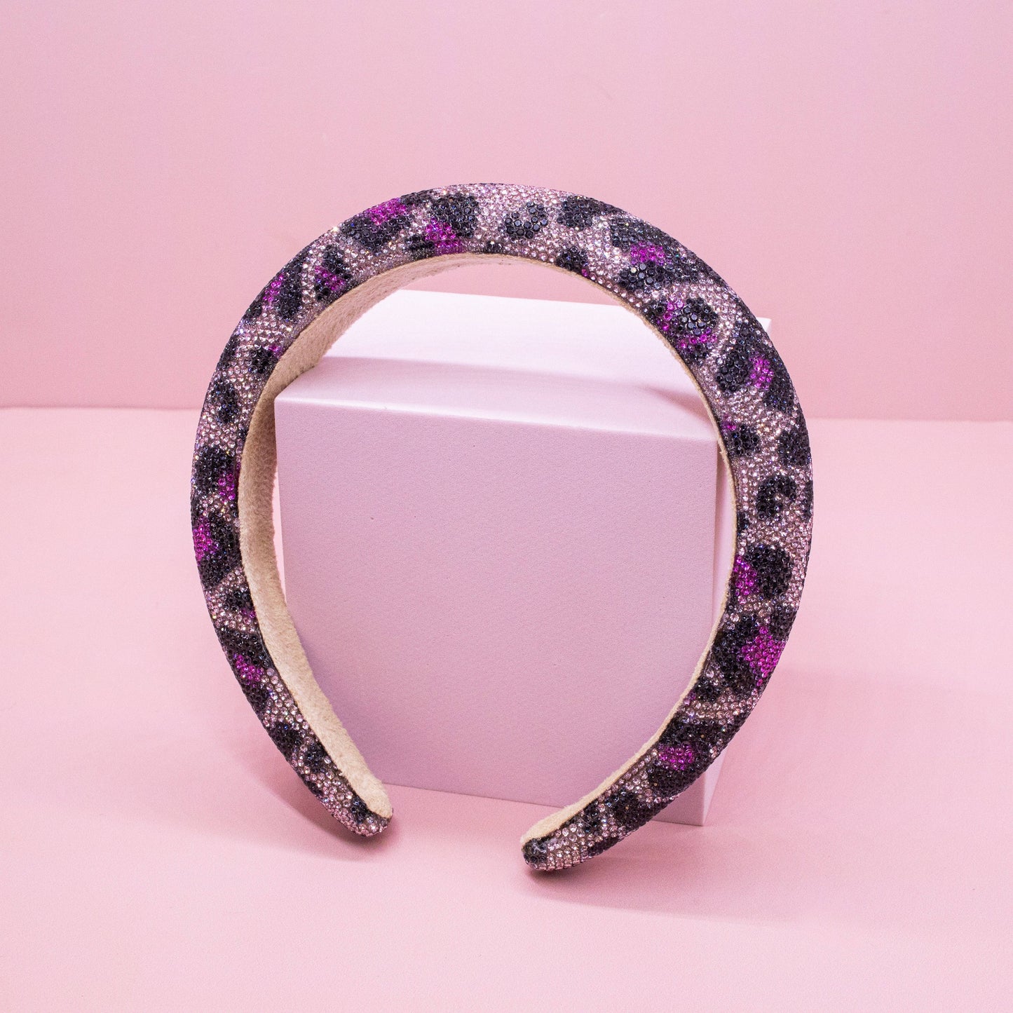 Rhinestone Headband - Kids Leopard Animal Print Hair Band