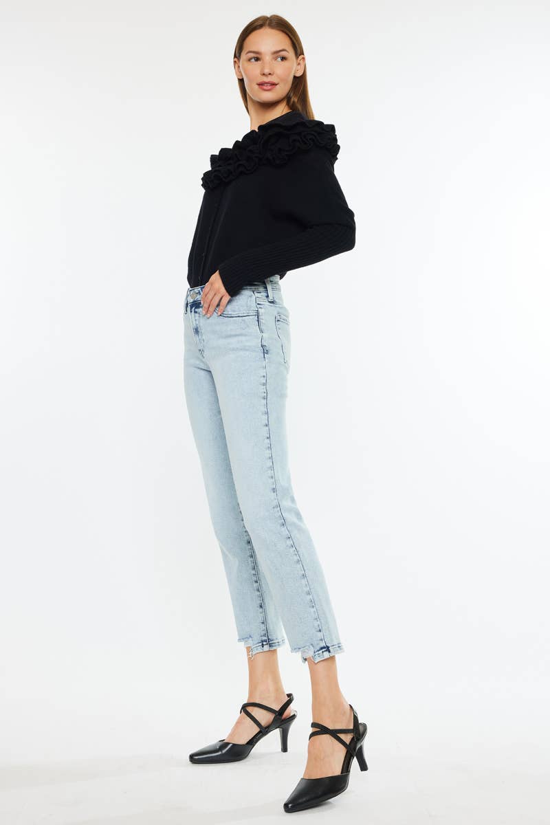 Wild One's Harbor Blue Crop Straight Jeans