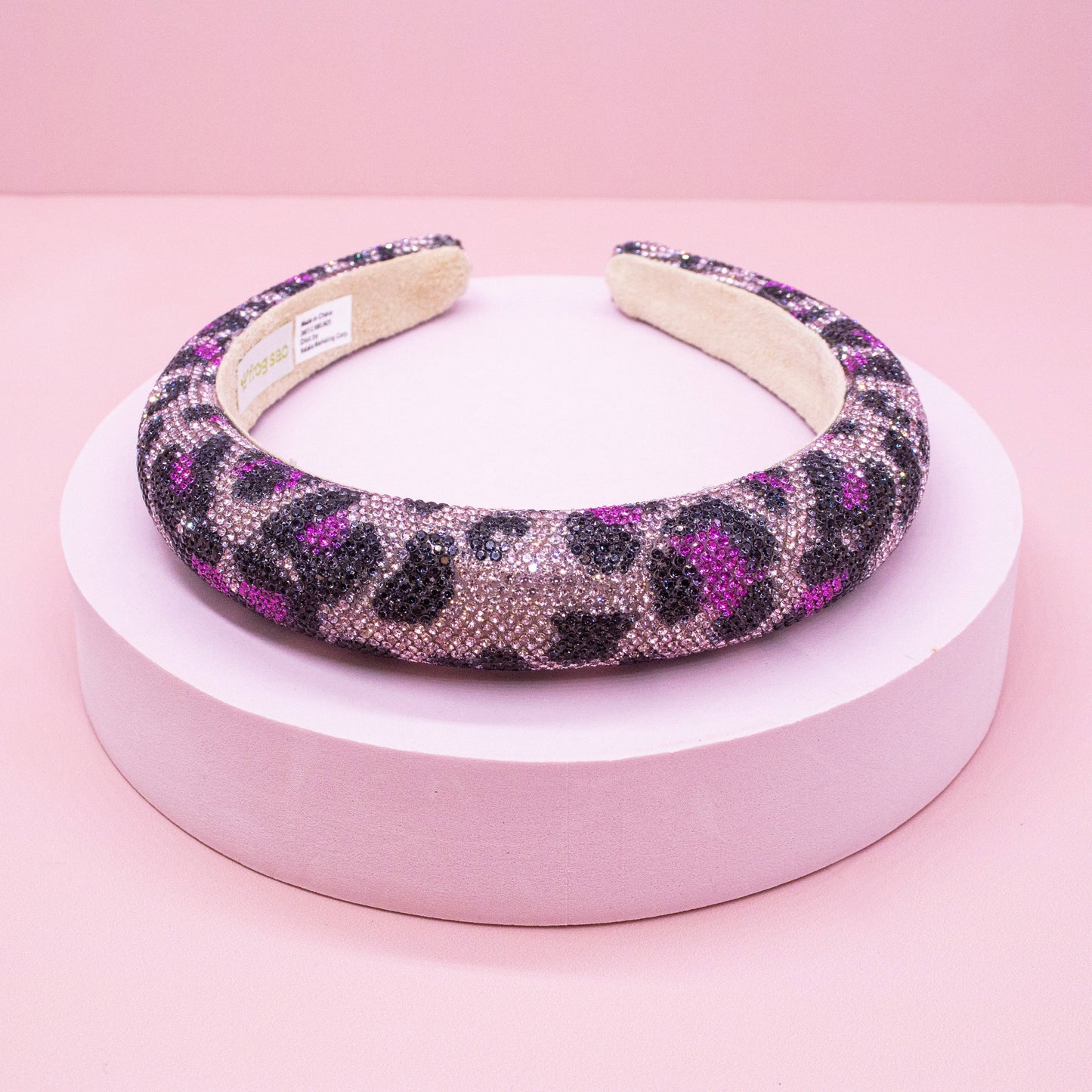 Rhinestone Headband - Kids Leopard Animal Print Hair Band