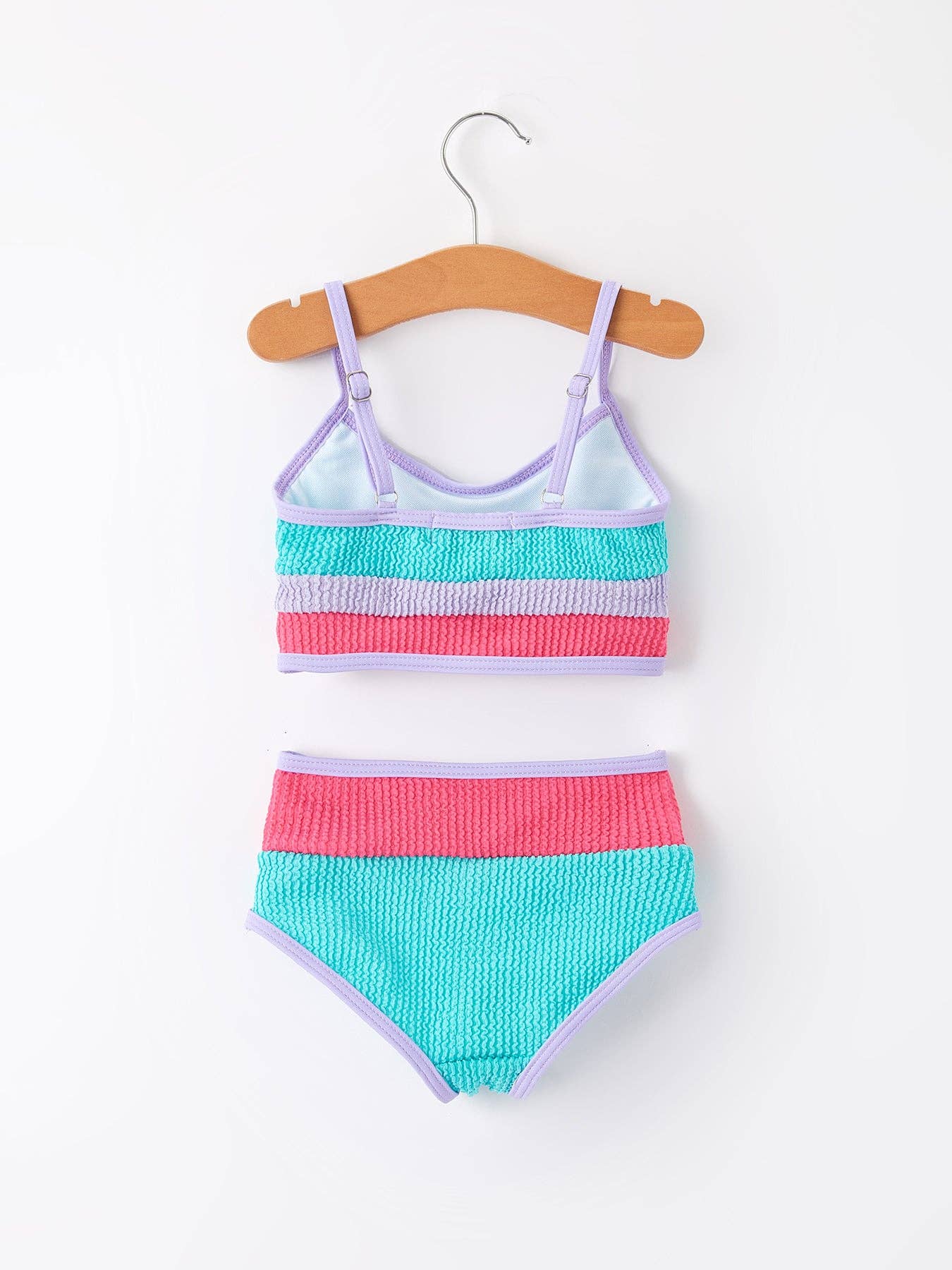 Blue and Red Stripes  Kid's Swimsuit
