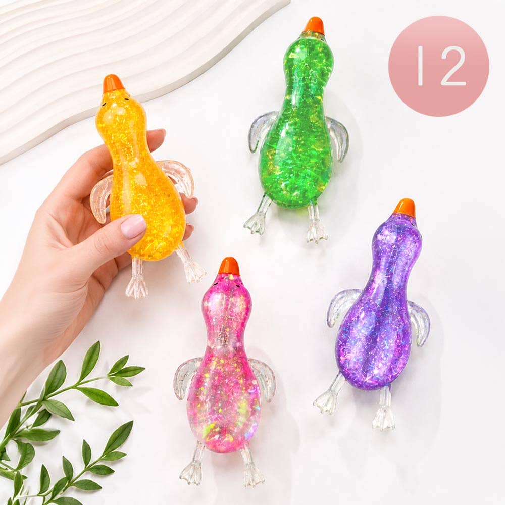 Glitter Duck Squeeze Squishy Stress Relief Toy