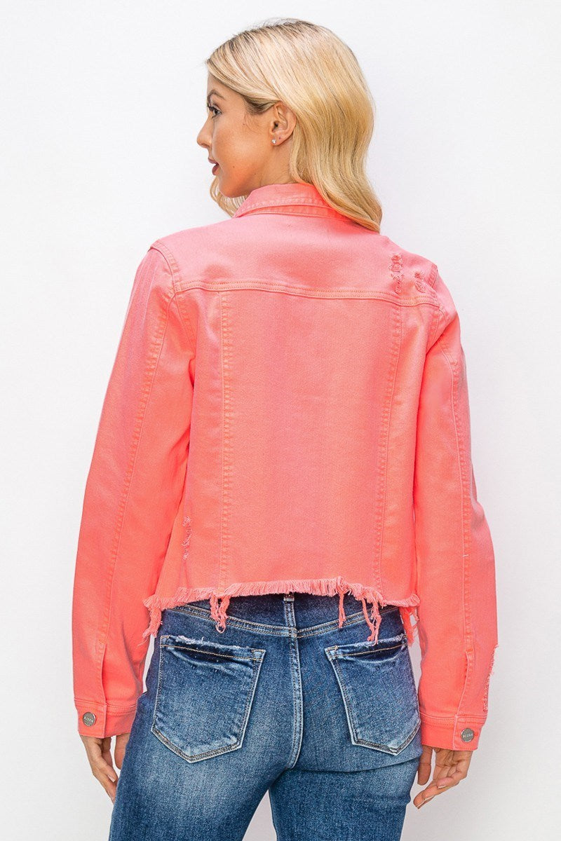 The Off-Duty Cutie Jacket (Coral)  Risen Brand