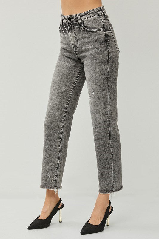 The Sweetheart Straight Jean (Acid Black)  Risen Brand