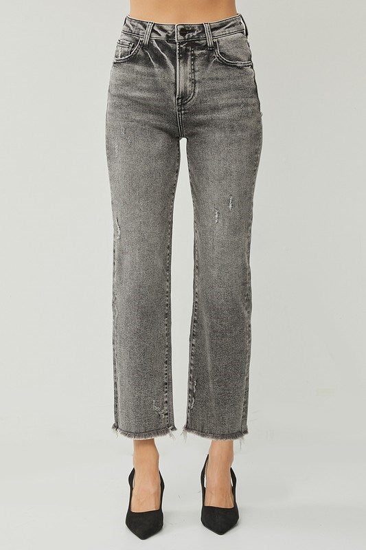 The Sweetheart Straight Jean (Acid Black)  Risen Brand