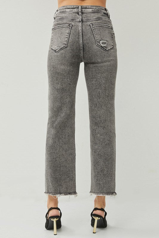 The Sweetheart Straight Jean (Acid Black)  Risen Brand