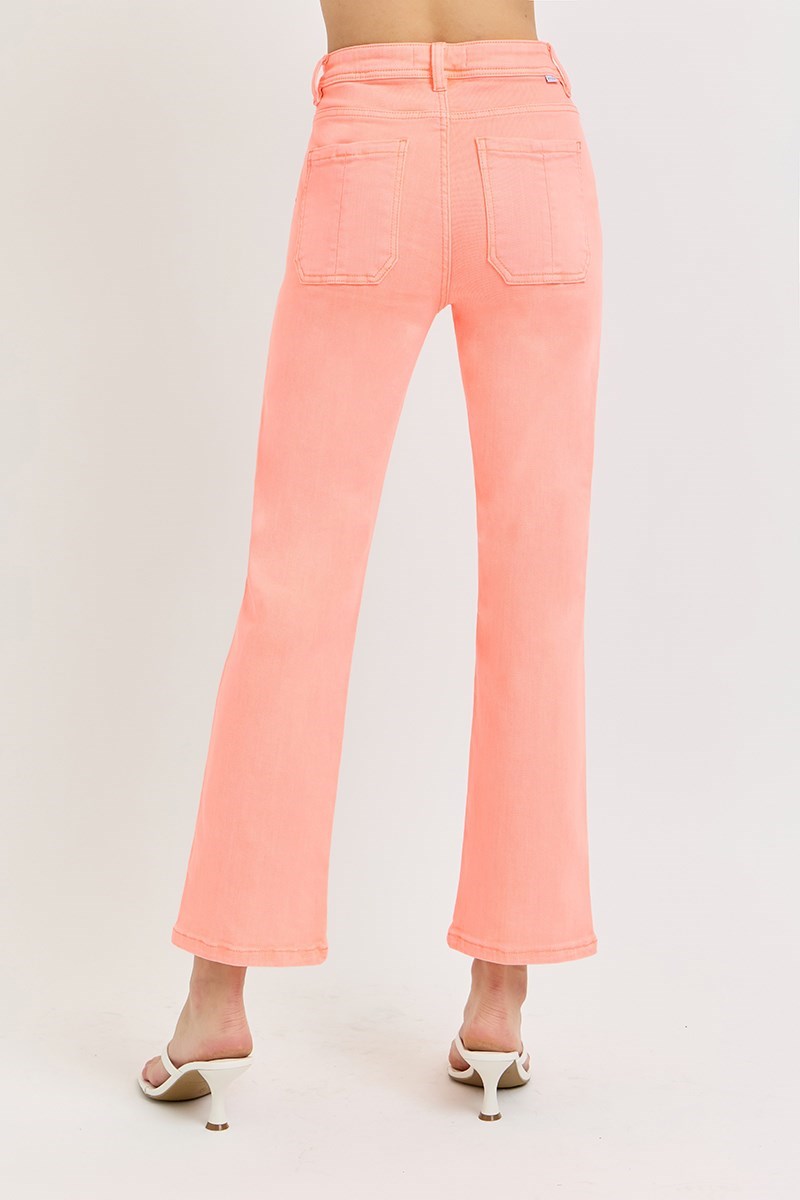 The Dollhouse Denim High-Rise Crop Straight Jeans (Barbie) Risen Brand