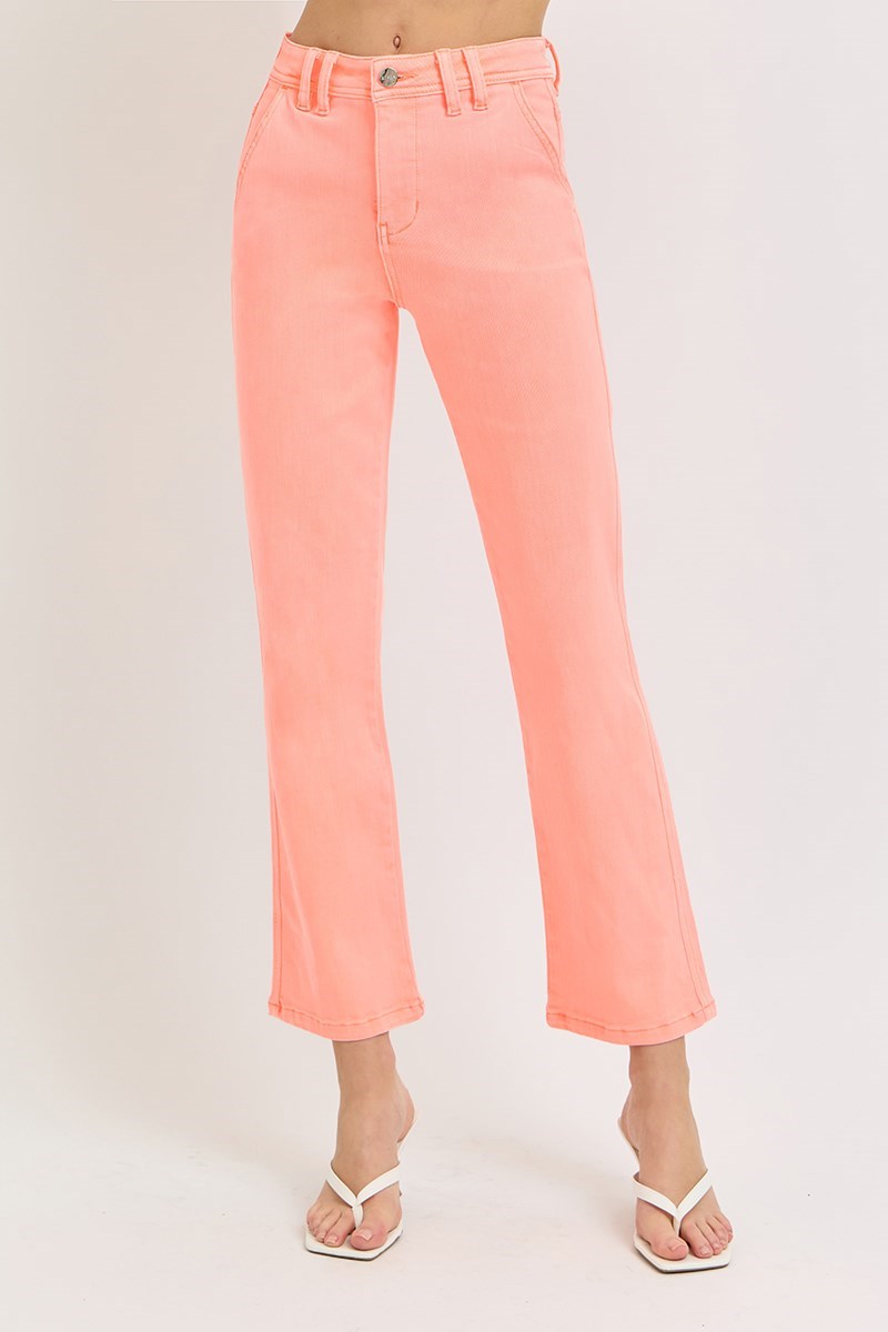 The Dollhouse Denim High-Rise Crop Straight Jeans (Barbie) Risen Brand