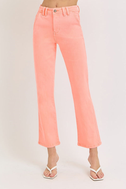The Dollhouse Denim High-Rise Crop Straight Jeans (Barbie) Risen Brand