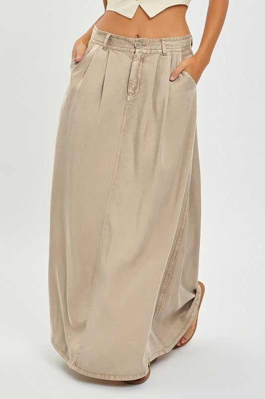 The Co. Classic High-Rise Full Length Skirt  Risen Brand