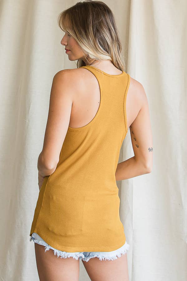 Southern California Casual Women's Tank Top Mustard
