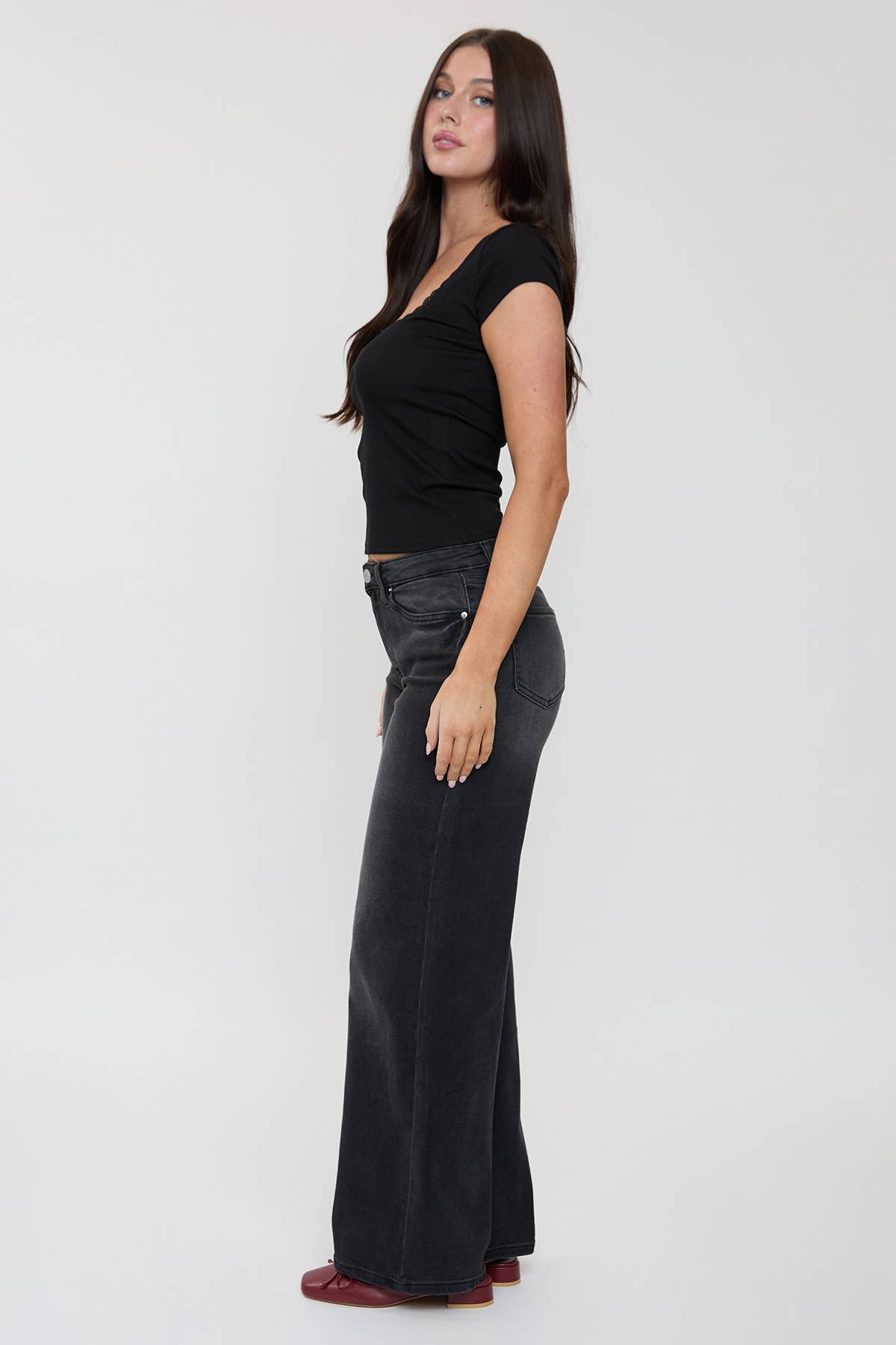 Luxe Bella Wide Leg Jeans MEDIUM WASH