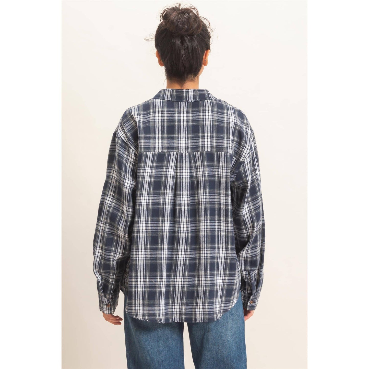 Falling For You Long Sleeve Plaid Button Up